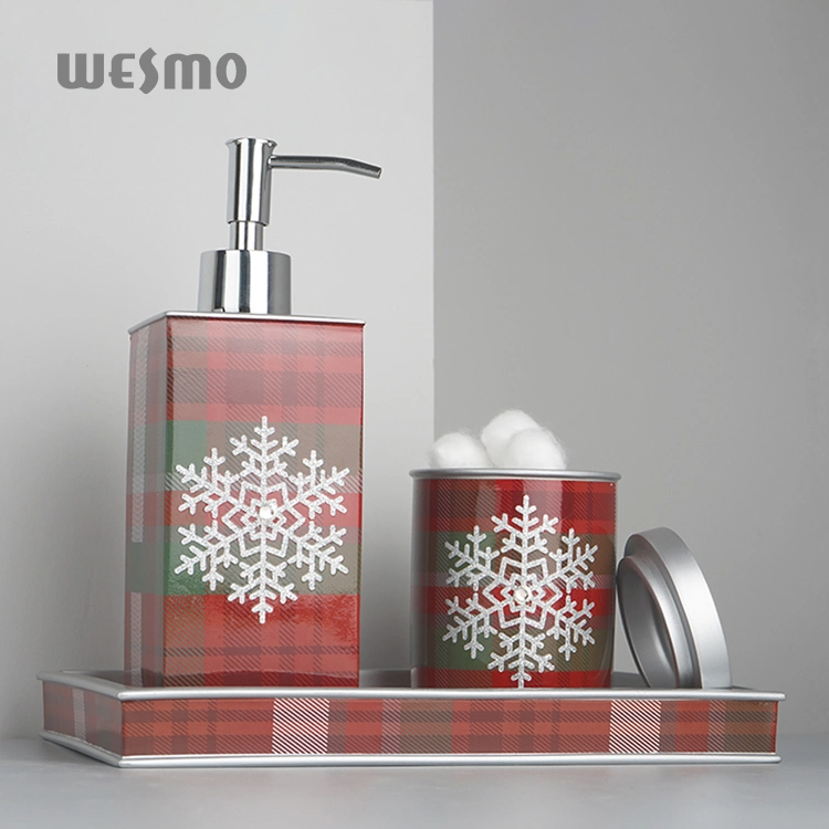 Christmas Home Decoration Gift Polyresin Bathroom Set