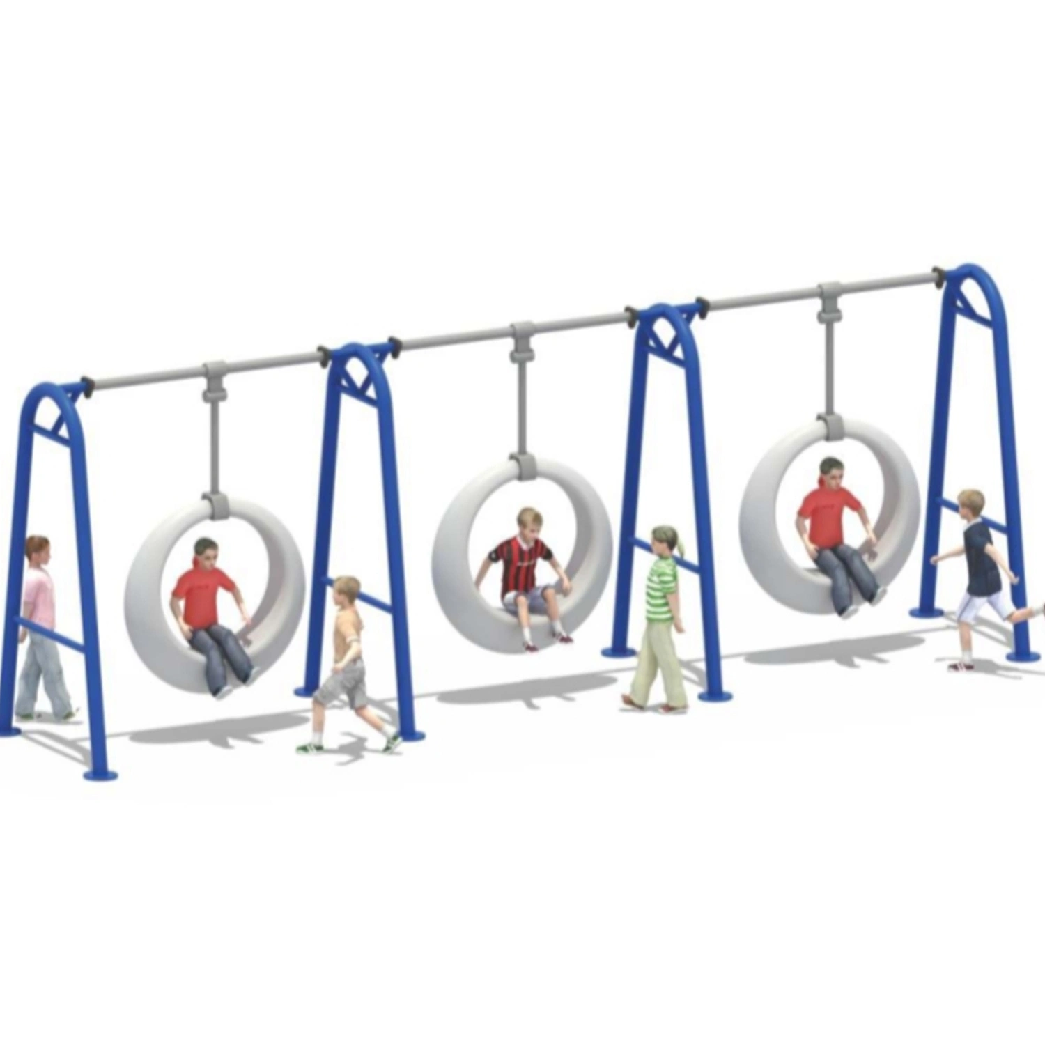 New Park Outdoor Playground Equipment Children's Bridge Swing Set