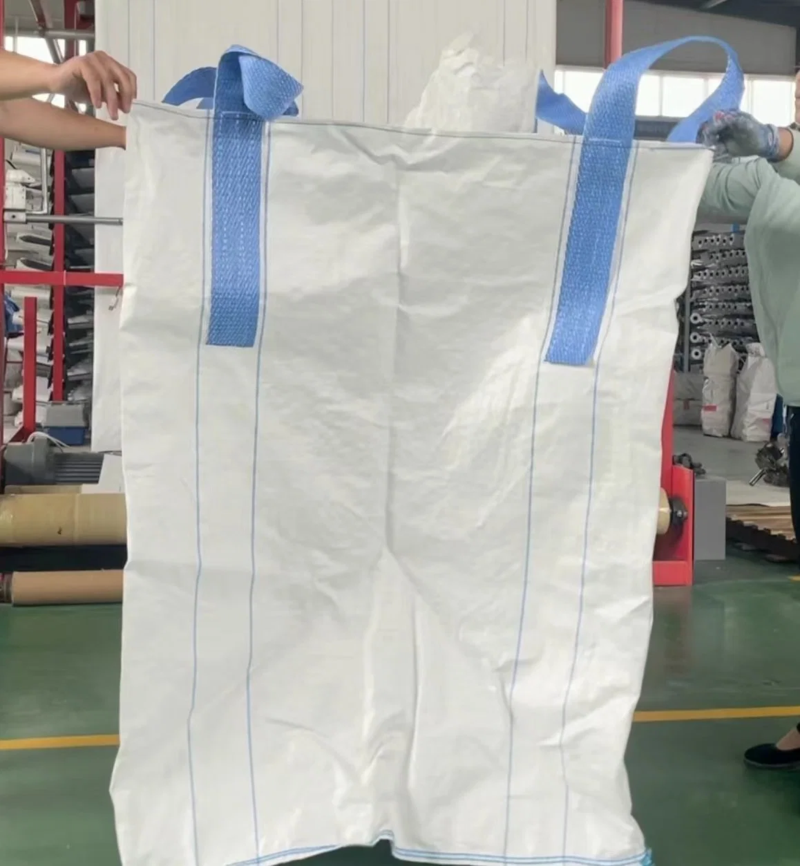 U Panel Jumbo Bag Side Seam Loop Super Sacks FIBC Bags Woven Bulk Bag 98% Virgin Big Bag with UV Low Price Duffle Top Skirt Bag Spout Bottom Food Grade Rice Bag