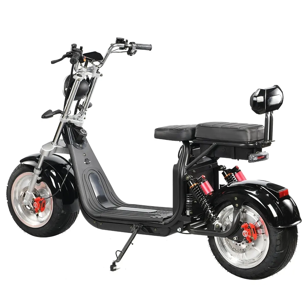 Citycoco Scooter électrique 2 roues avec pneu large Populaire 2000W 60V CE avec batterie au lithium amovible 1500W-2000W 30-50km/H 6-8h