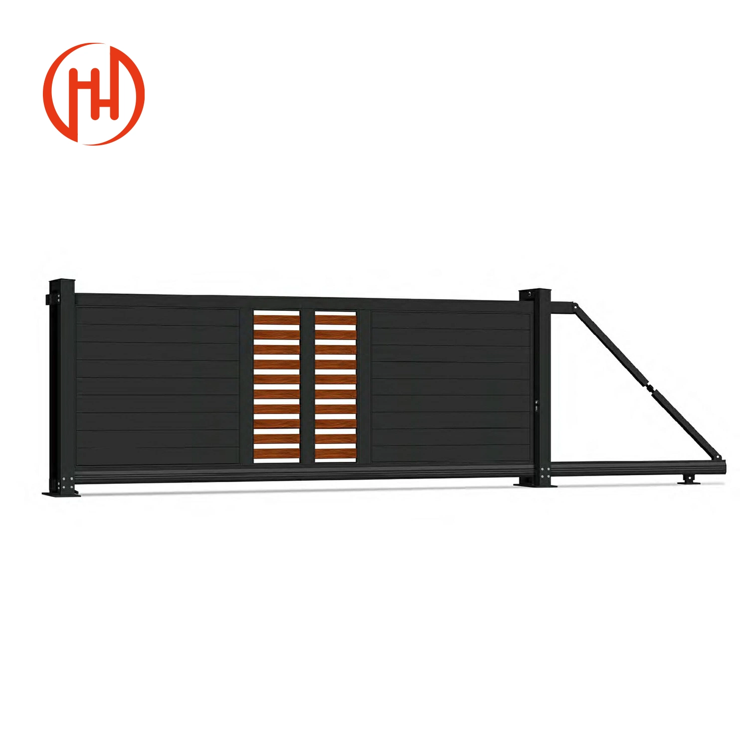 Aluminum Slat Fence Panels Electric Sliding Gate for House