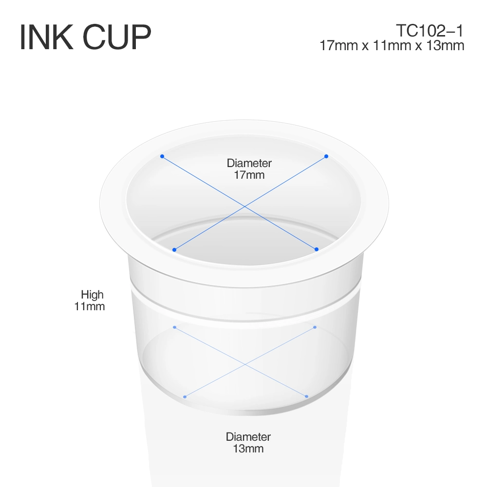 3 Size Disposable Stainless Tattoo Ink Cups