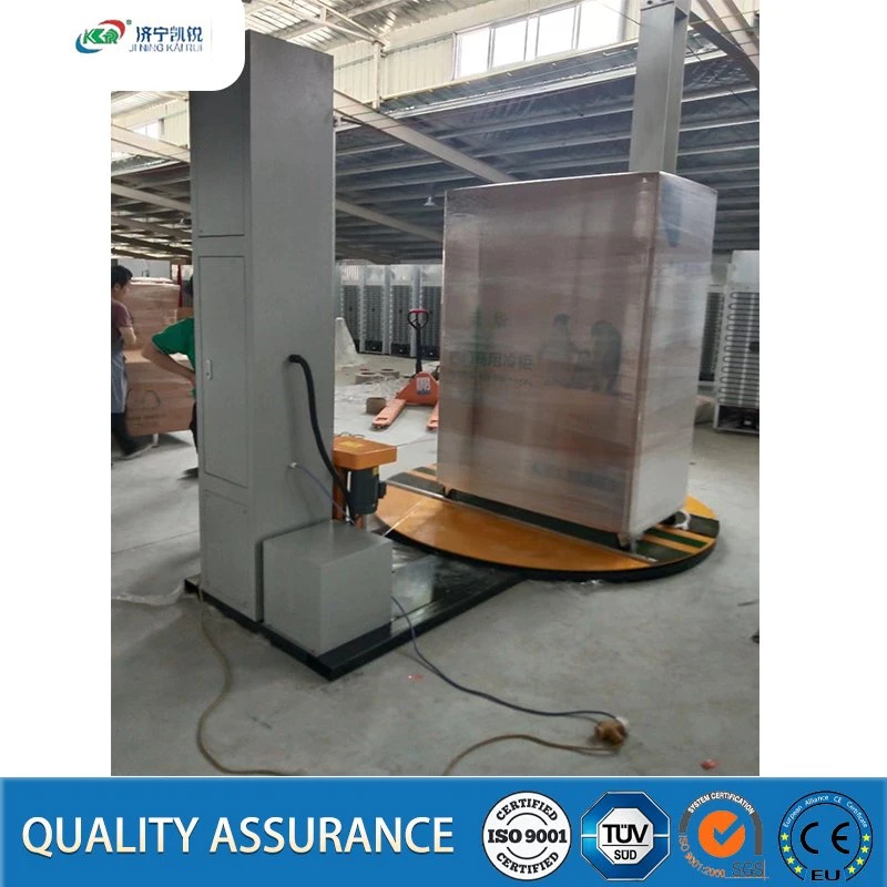 CE Carton Rotary Packaging Without Tray Film Stretch Automatic Pallet Less Winding Film Wrapping Machine