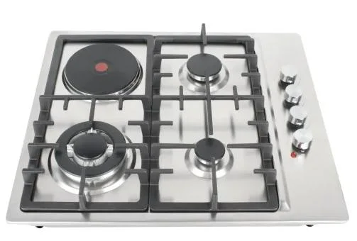 Chile / South America Kitchen Appliances with Two Built-in Heating Plates + Two Gas Burners Easy to Clean Household Products