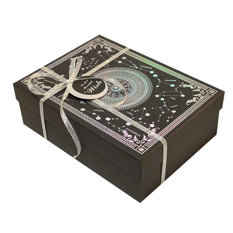 Custom cielo cubierta de tierra y cielo estrellado Caja de regalo grandes barras de labios de embalaje Caja de regalo de Navidad perfumes