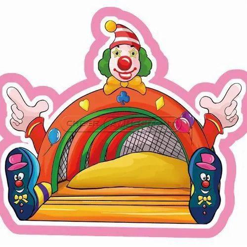 Cheer Amusement Circus Clown Themed Inflatable Bouncy Castle