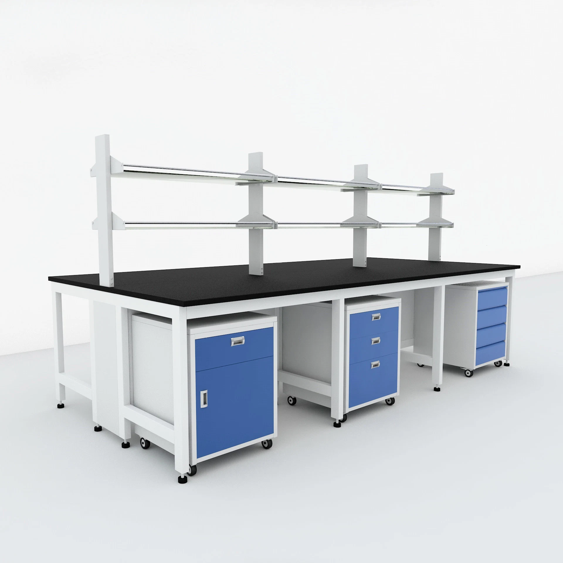 Mesa de trabajo de laboratorio modular 10ft Workbench utiliza laboratorios flexible puede personalizar y diseñado específicamente