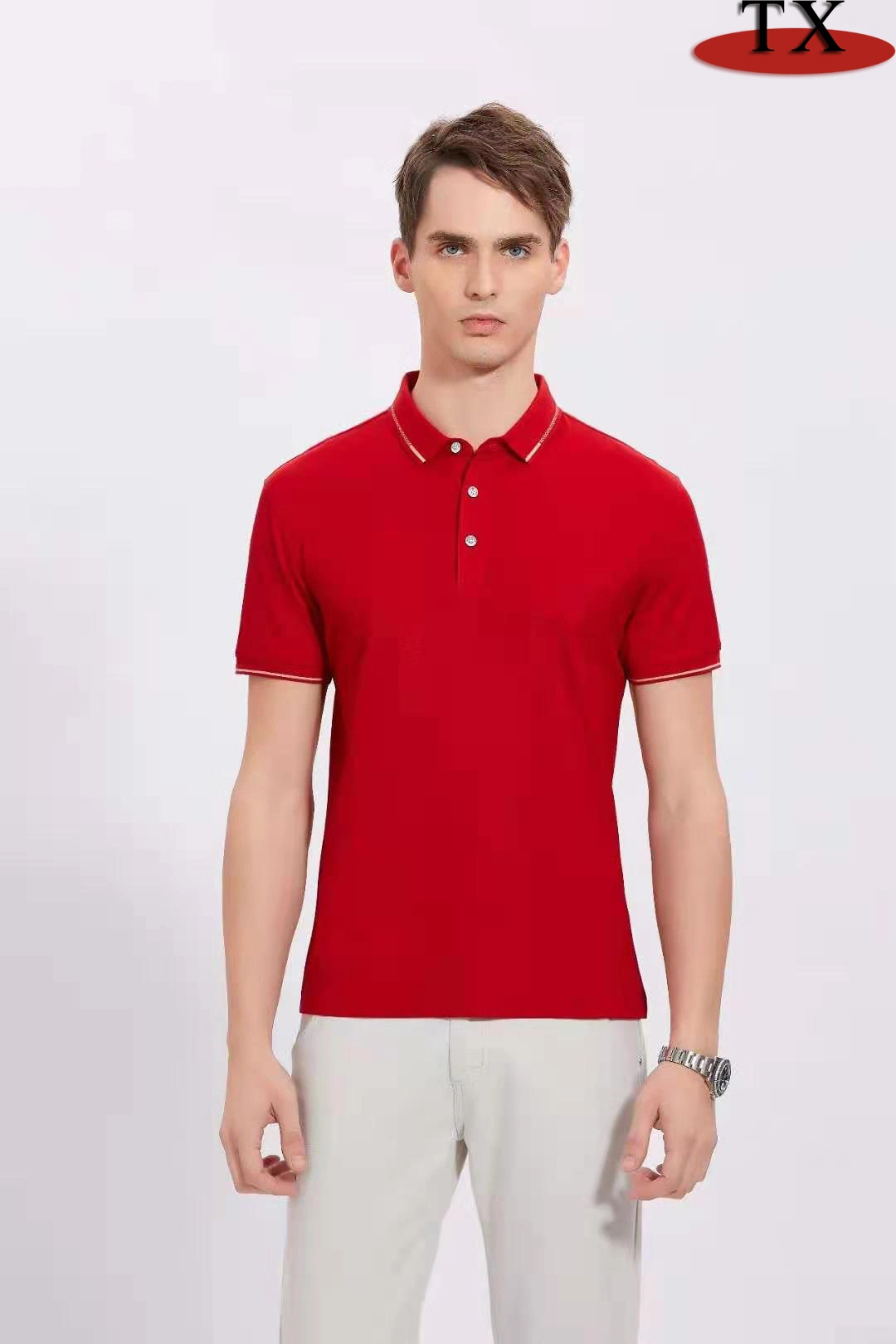 Wholesale/Supplier High quality/High cost performance Polyester Cottton Fabric Polo Shirt