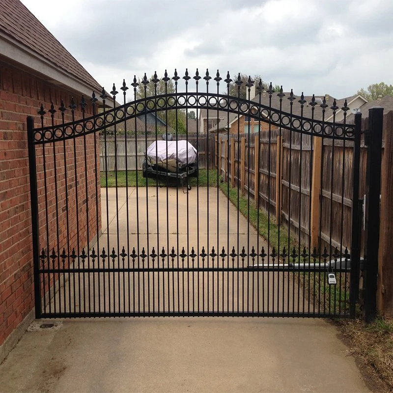 Summer Modern Home Decorative Walk-Thru Baby Gate, Metal with Bronze Finish, Decorative Arched Doorway Baby and Pet Gate for Doorways and Stairways