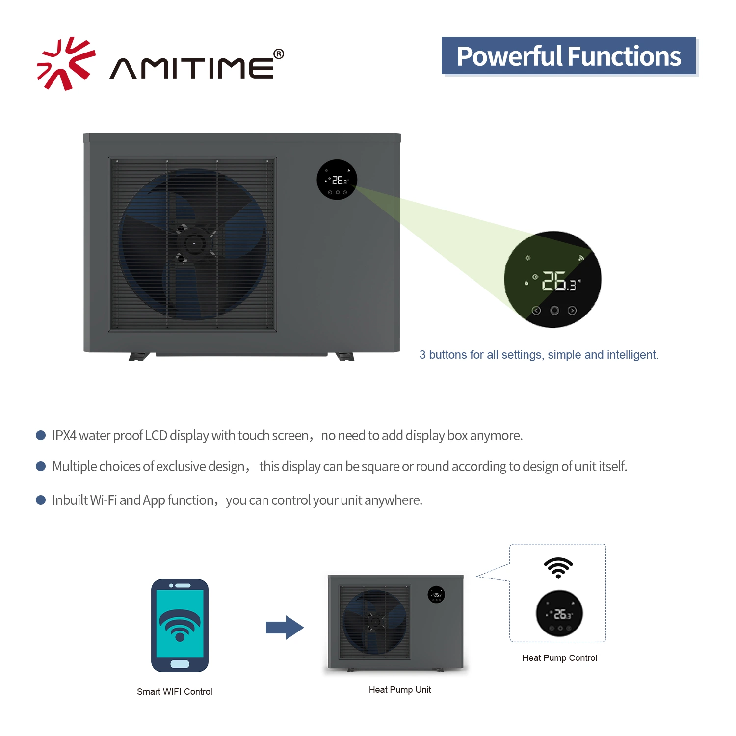 Air Source R32 swimming pool heat pump pool equipment