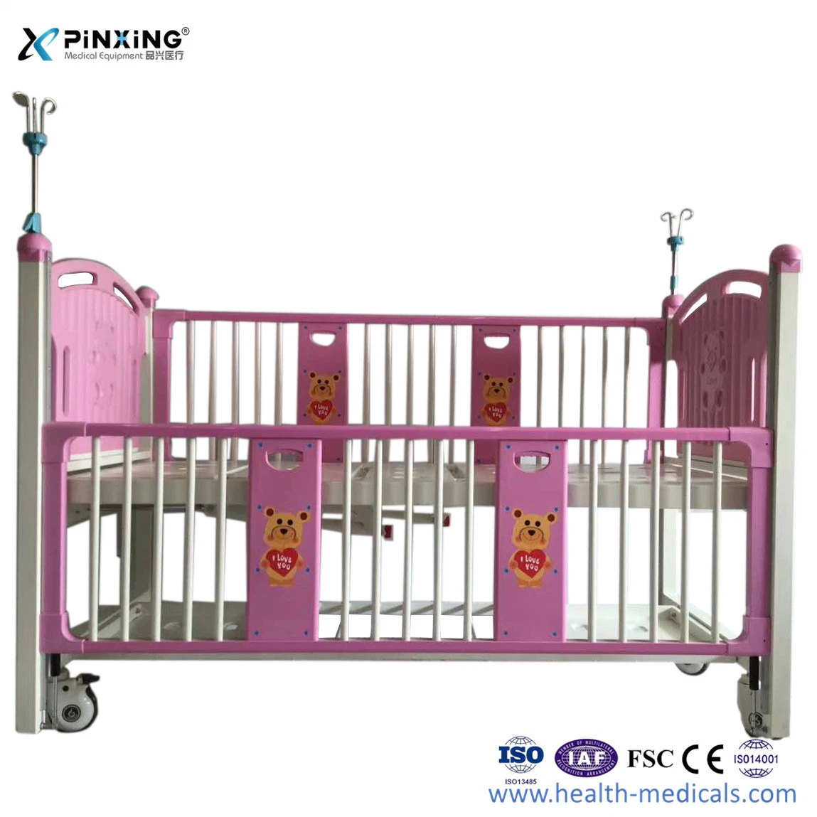 Professional Multi-Function 2 Crank Child Pediatric Bed CE Certified with Casters