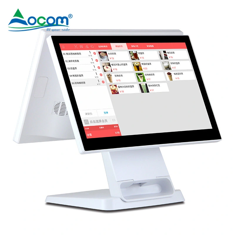 POS Machine All in One Cashier Touch 15.6inch Wide-Screen Aluminum Base 1366*768 Monitor Terminal