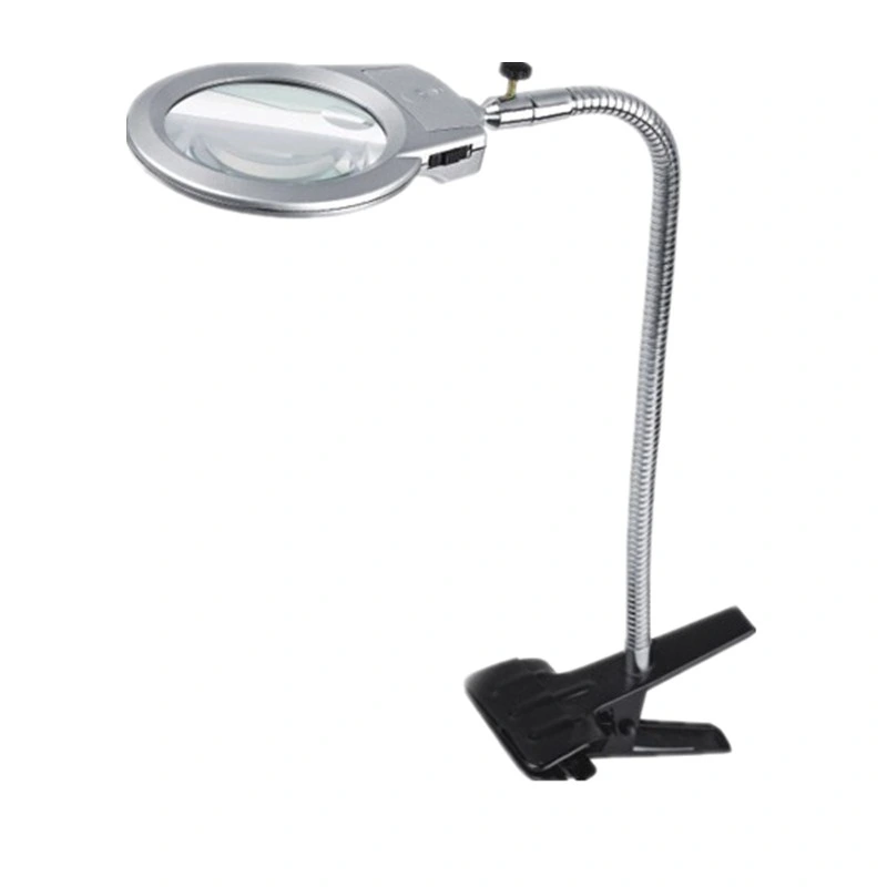 2.25X 5X 2LED Lights Clip-on Desktop Magnifier Magnifying Glass (BM-MG2035)