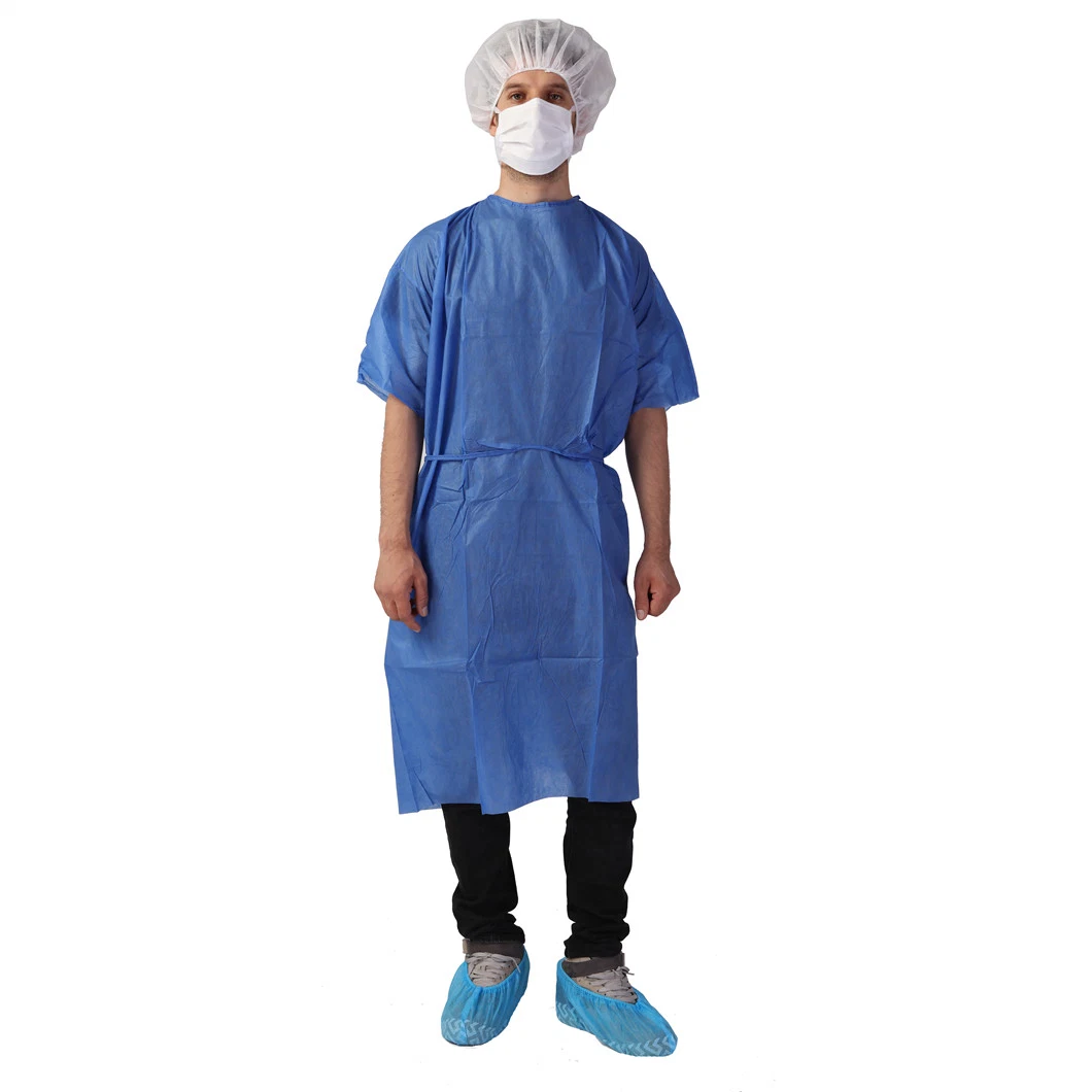 Non Sterile Non Woven Disposable SMS PP Isolation Gown Xiantao Factory Non Woven Protective Clothes