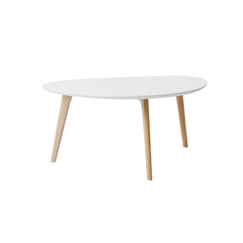 Coffee End Table Modern Furniture Kd Version Oval Solid 4 Legs Wood Tea Table Natural Ash Wood Living Room Furnitures