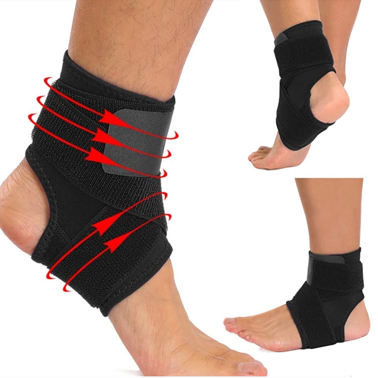 Unisex Ankle Brace Stabilizer, Foot Sleeve Ankle Support Adjustable Compression Sports Wraps Guard for Outdoor Sports, Home Gym Fitness, Sprained Rehab Exercise