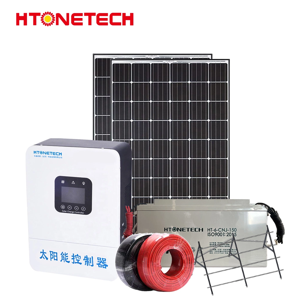 Htonetech 40kw 3 Phase off Grid Solar System Fournisseurs Chine 5kw 10kw 25kw 30W 58kw Systèmes d'énergie solaire avec onduleur et contrôle de puissance.