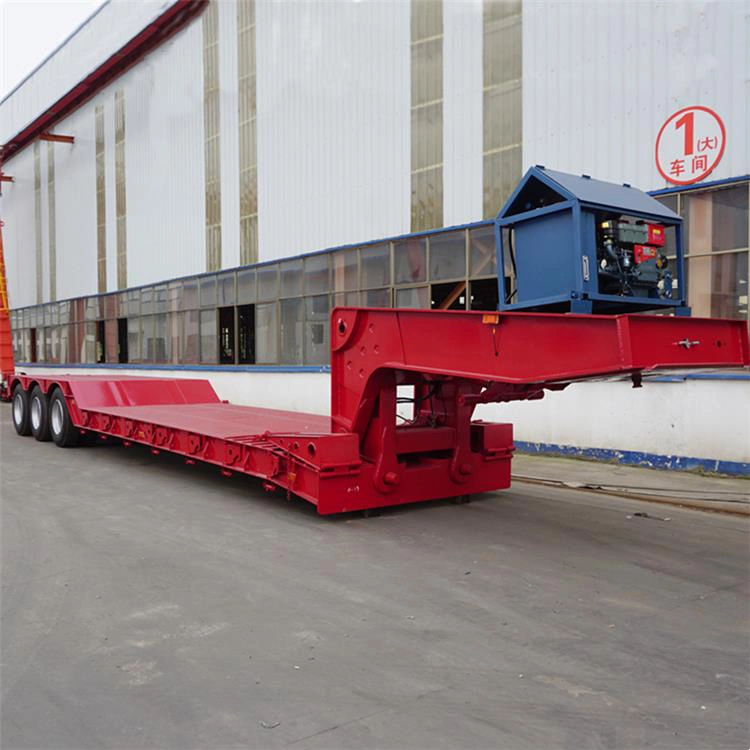 3 ejes el cuello de cisne Lowboy Lowbed semi remolque cama baja