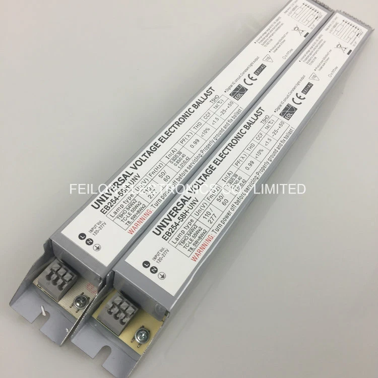 Electronic Ballast Choke 110-277VAC/220-240VAC 2X54/58W T5/T8 Fluorescent Ballast