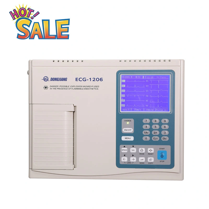 Diagnosis profesional portátil el Equipo de Canal 6 máquina de ECG/EKG