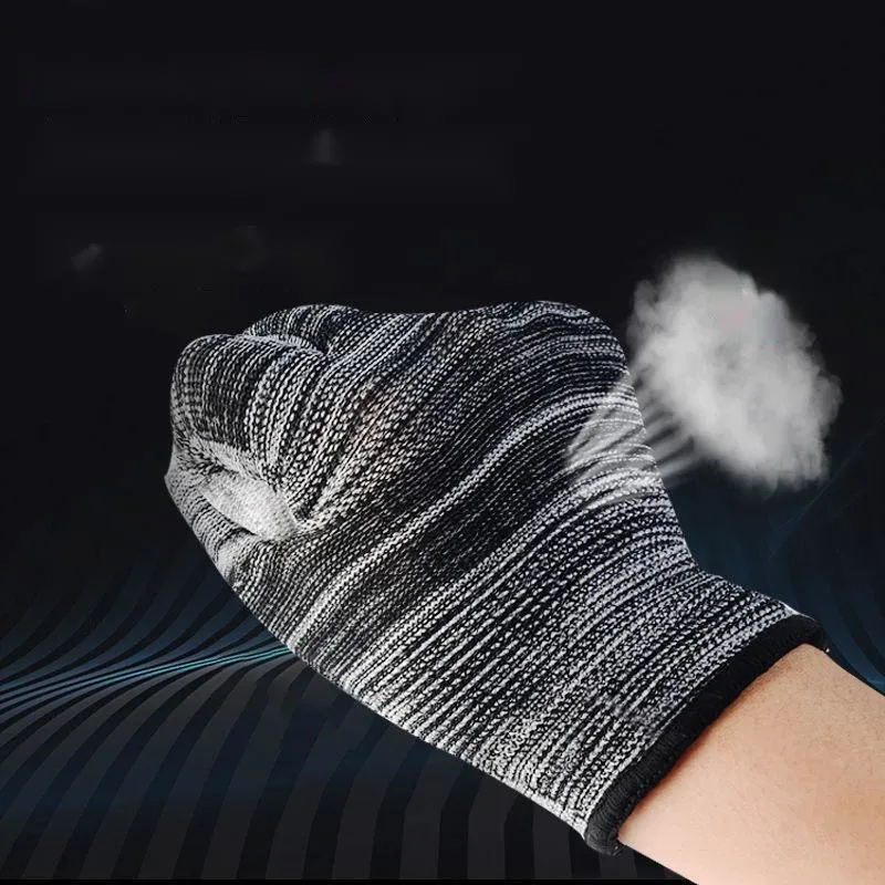 13-Gauge Encrypted PU Dipping Polyurethane Palm Fit Antistatic Gloves