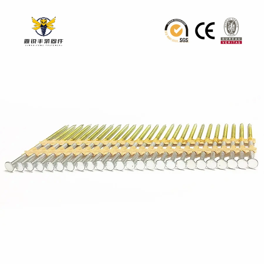 Fastener 21 Degree Framing Plastic Strip Nails Plastic Collated Strip Nails