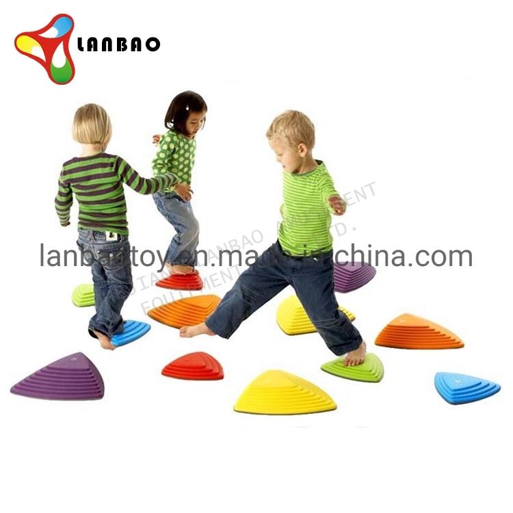 Outdoor Plastic Kids Exercise Toys Balance Training Cross River Stepping Stone