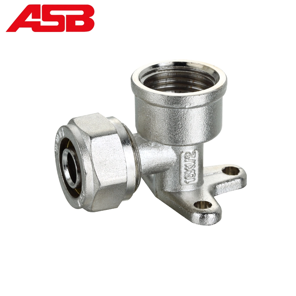 Asb Brass Press Pipe Fitting Thread Elbow Fitting for Pex Al Pex Hot Water Floor Heating Pipes