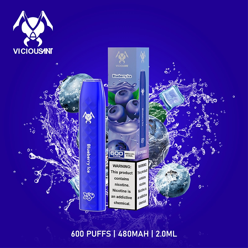 Les piles jetables Vape de bouffée de vaporisateur d'énormes Vaper vapeur e-cigarette plume 600bouffées Vape