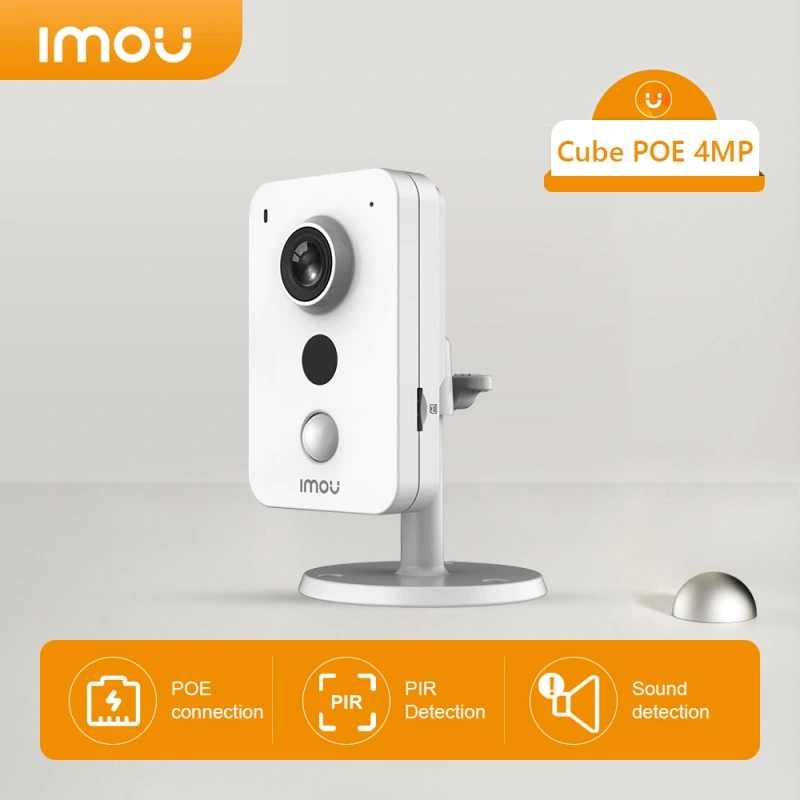 Imou Powered by Dahua Cube WiFi Wireless PoE 2MP/4MP PIR Deteção Interface de alarme externa Deteção de som conversa bidirecional PoE Cloud Câmara doméstica