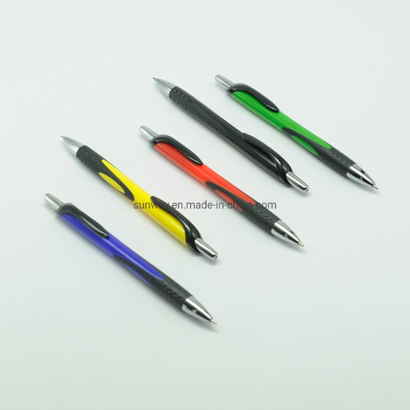 Office Retractable Quality Black Soft Promotional Ballpoint Pen