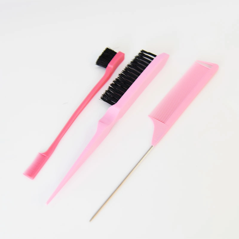 3 Pieces Hair Styling Comb Set, Includes Hair Brush Teasing Fluffy Hair Brush, Rat Tail Comb and Triple Teasing Comb