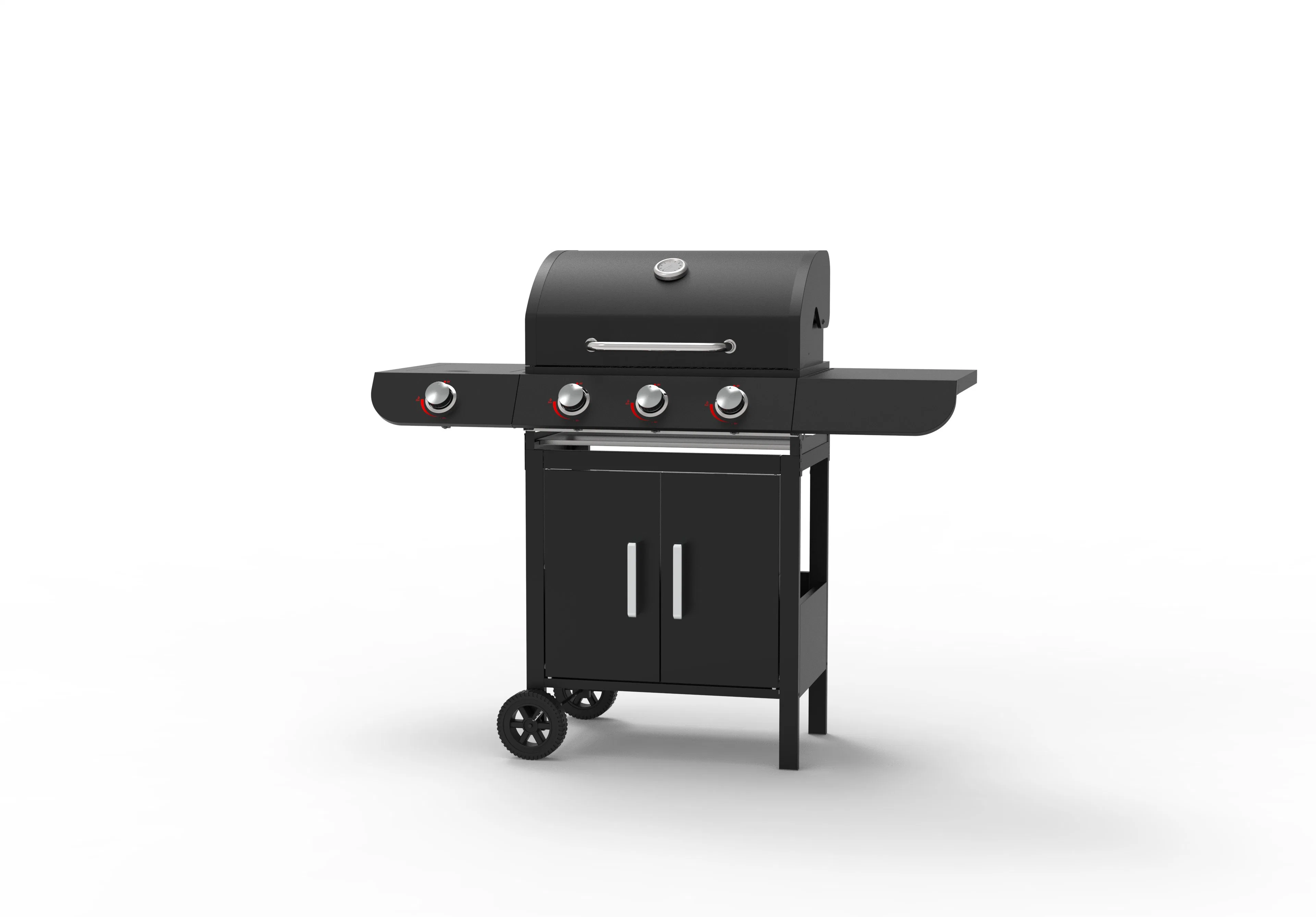 OEM Accepted 3 Burners Gas BBQ Grill with Side Burner and Trolley