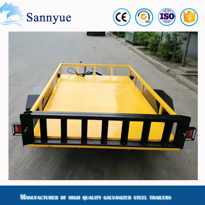 1 Ton Yellow Flat Floor Trailer ATV / Economy Trailer