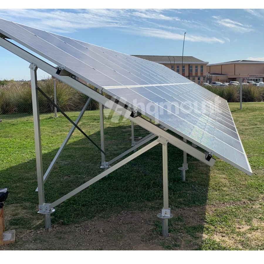 Solar de aluminio anodizado de montaje de inclinación de la tierra para la fijación de la energía solar