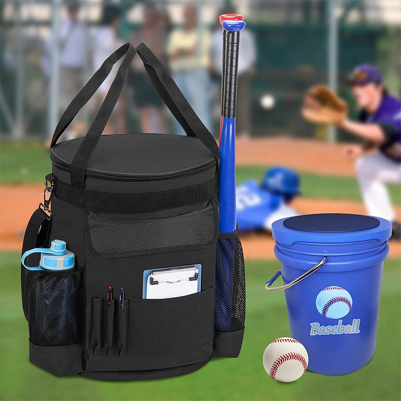 Wholesale/Supplier Softball Cover Organizer Tote Baseball Bucket Bag with Multi Pockets