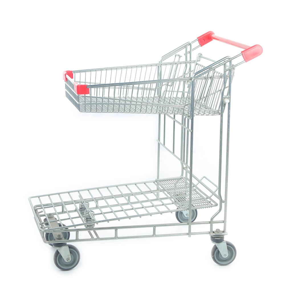 High quality/High cost performance  Large-Capacity Metal Double-Layer Galvanized Truck Hand-Trolley