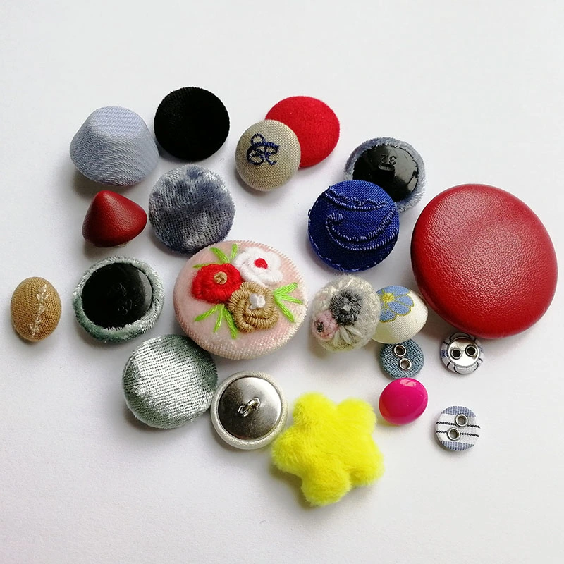 Colorful Cloth Covered Fabric Button Sewing Button for Garment Accessories
