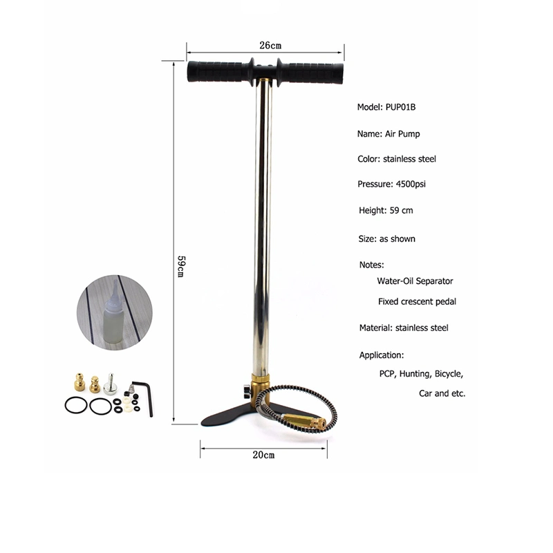 3 New Stage 4500 Psi 300 Bar Pcp Hand Pump for Air Gun Vacuum with Air Filter Moisture Trap