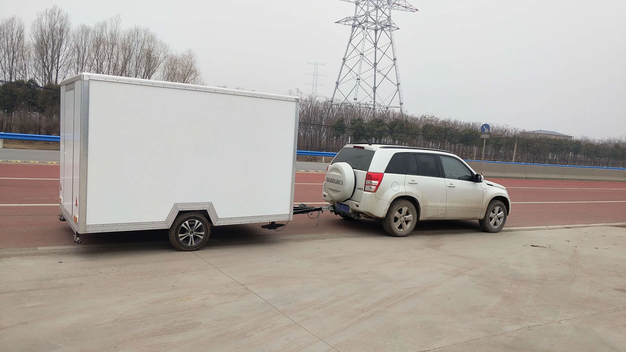 Una sola puerta comida caliente Móvil de Alimentos Carro remolque Venta