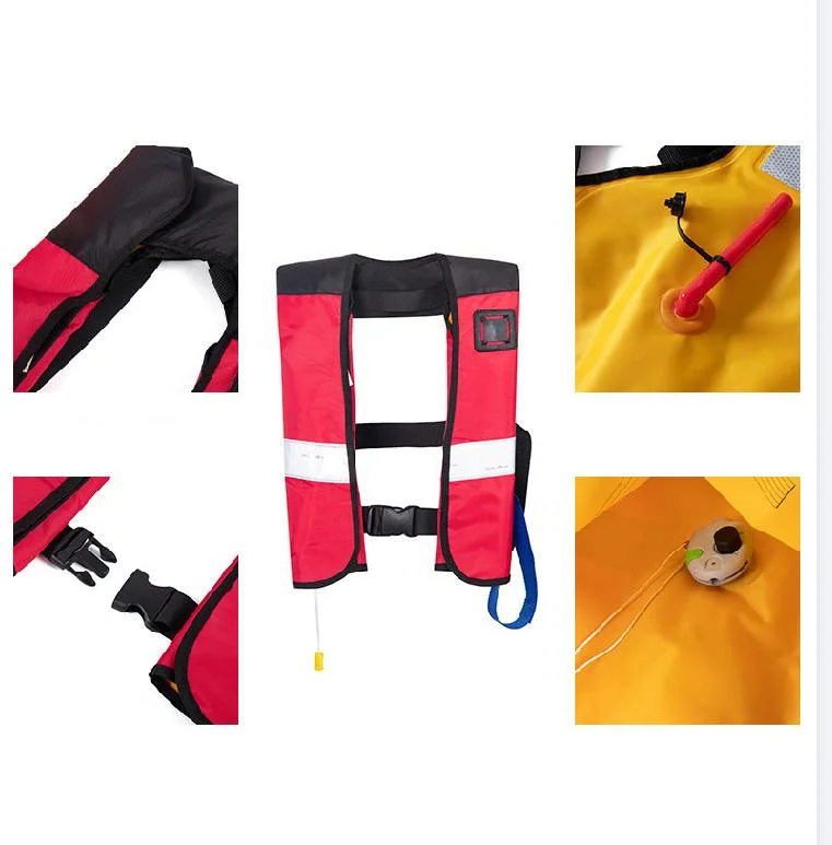 Precio mayorista Red White Inflatable Life Jacket for Life Guard