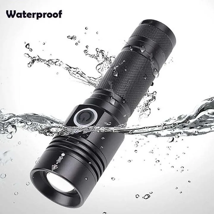 Powerful Outdoor Camping Zoom Magnetic Torches Portable Aluminum Small Rechargeable LED P50 Flashlight