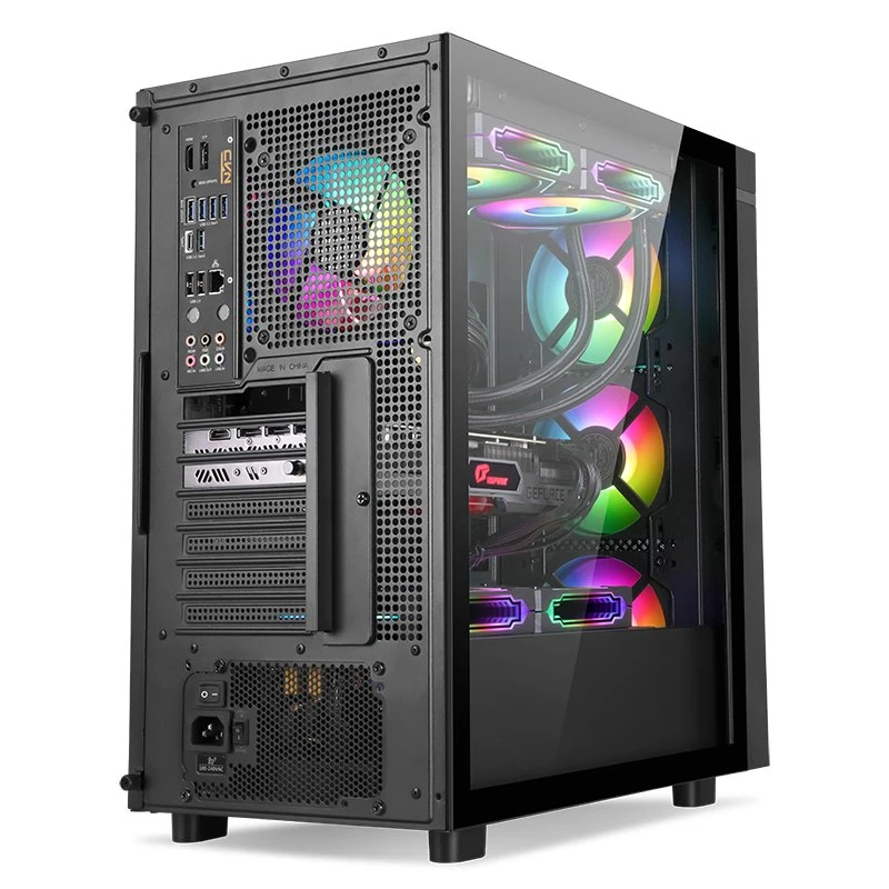 Eatx Dual-CPU Motherboard Support Tempered Glass Side Panel Gaming Case