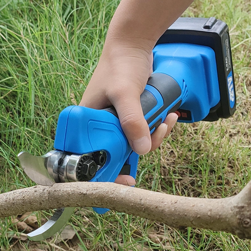 Herramienta de jardinero 21V Batería de litio de tijeras de árbol de jardín Pruner eléctrico inalámbrico