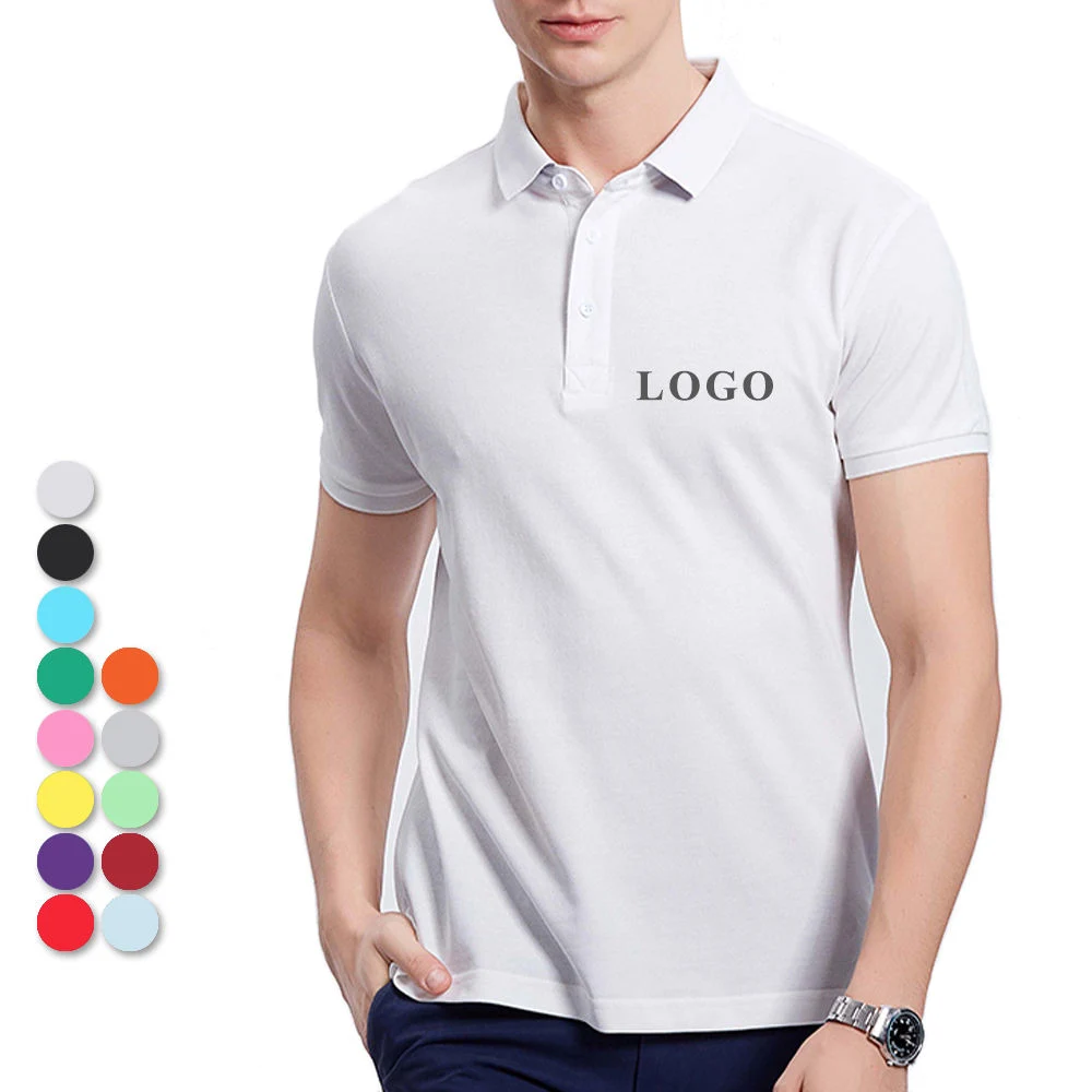 Wholesale/Supplier Broderie Polo Shirts personnalisés, T-shirt Polo en coton 100%, Polo de golf, Polo pour hommes vierge et uni.