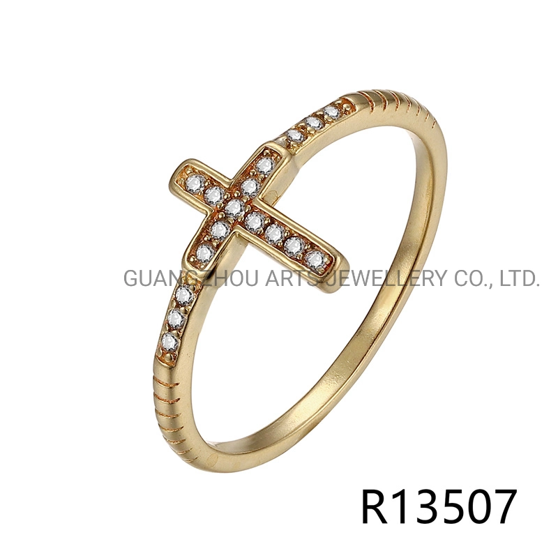 925 Sterling Silver Jewelry Cross Shape Fashion Ring