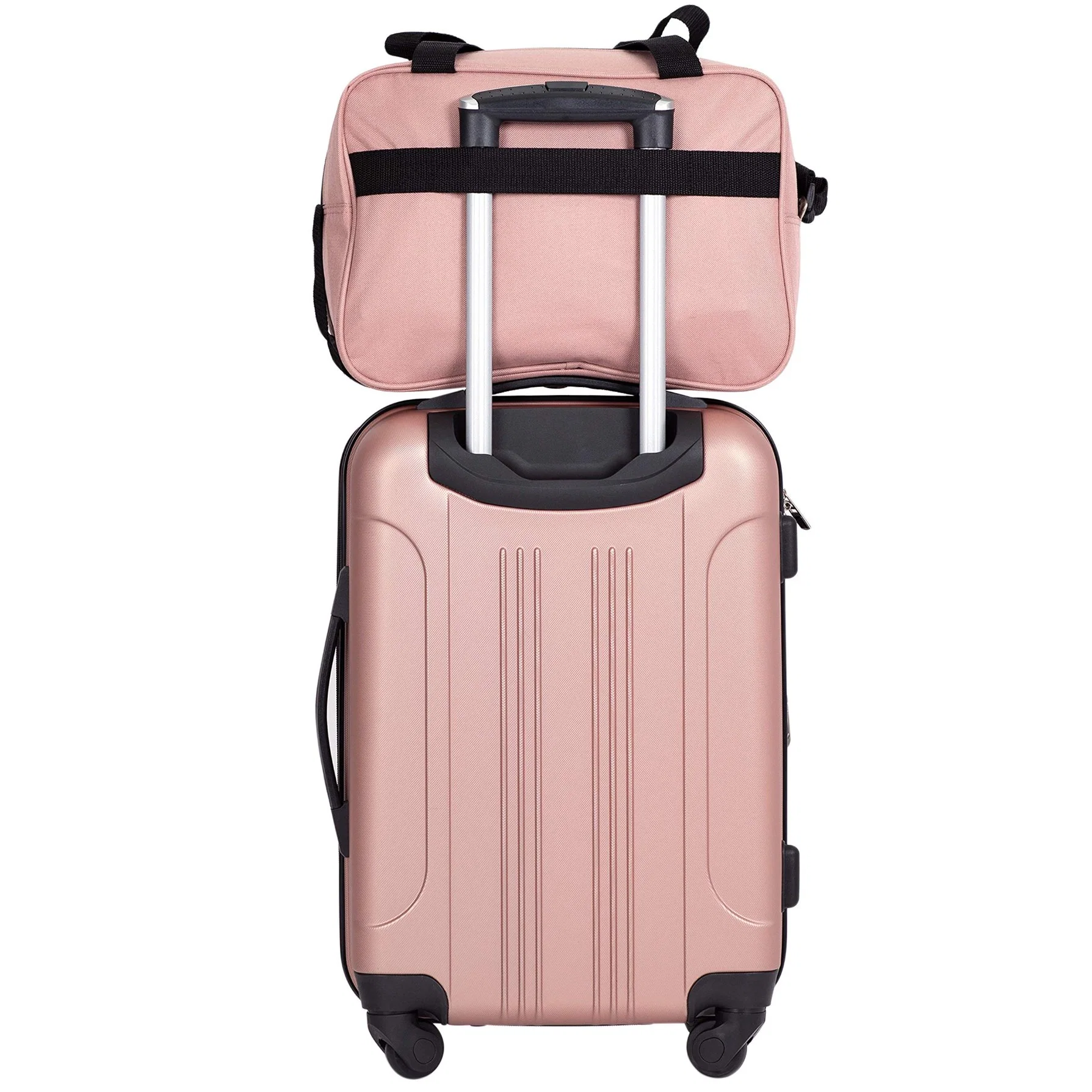 with Wheeled Rolling Suitcase Set Rose Gold Suitcase and Other Colors