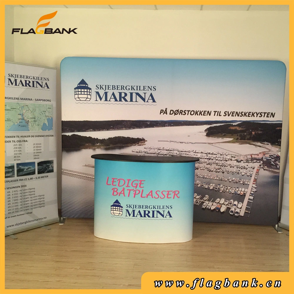 8FT tejido recto Waveline Banner Expositor exposiciones