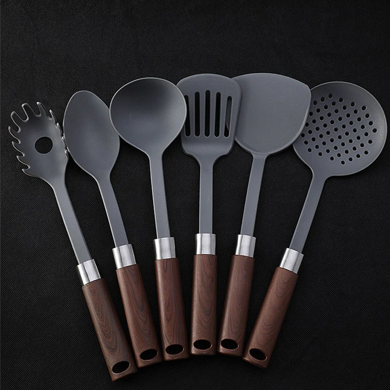 Wholesale 6 Pieces PP Material Cookware Stainless Steel Handle Kitchenware Set