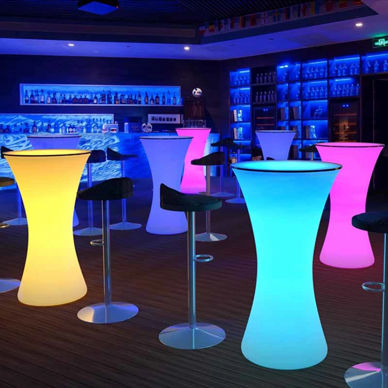 Wholesale Rechargeable Plastic RGB-W Color Changing LED Cocktail Tables Manufacturers